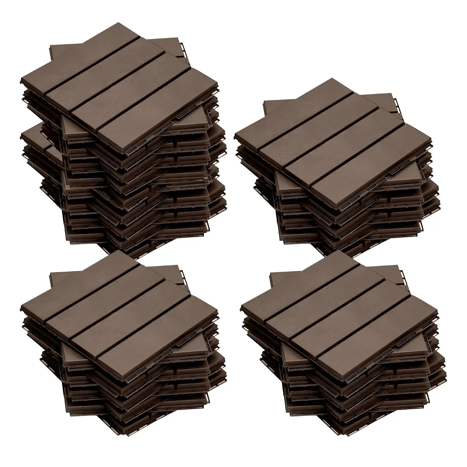 Interlocking Deck Tiles Outdoor Waterproof, Composite Patio Flooring, Customized