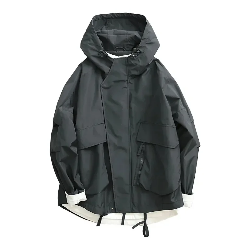 

Windbreak Jackets Men Spring Autumn Japanese Vintage Fashion Three-dimensional Hoodie Loose Male Coat Bomber Jacket Men Clothing