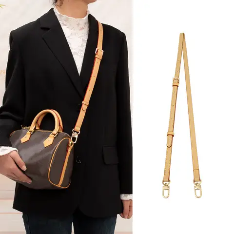 Replacement PU Leather Bag Straps for LV Speedy 20 25 30 Shoulder Straps Ajustable Crossbody Long Bags Belt Accessories