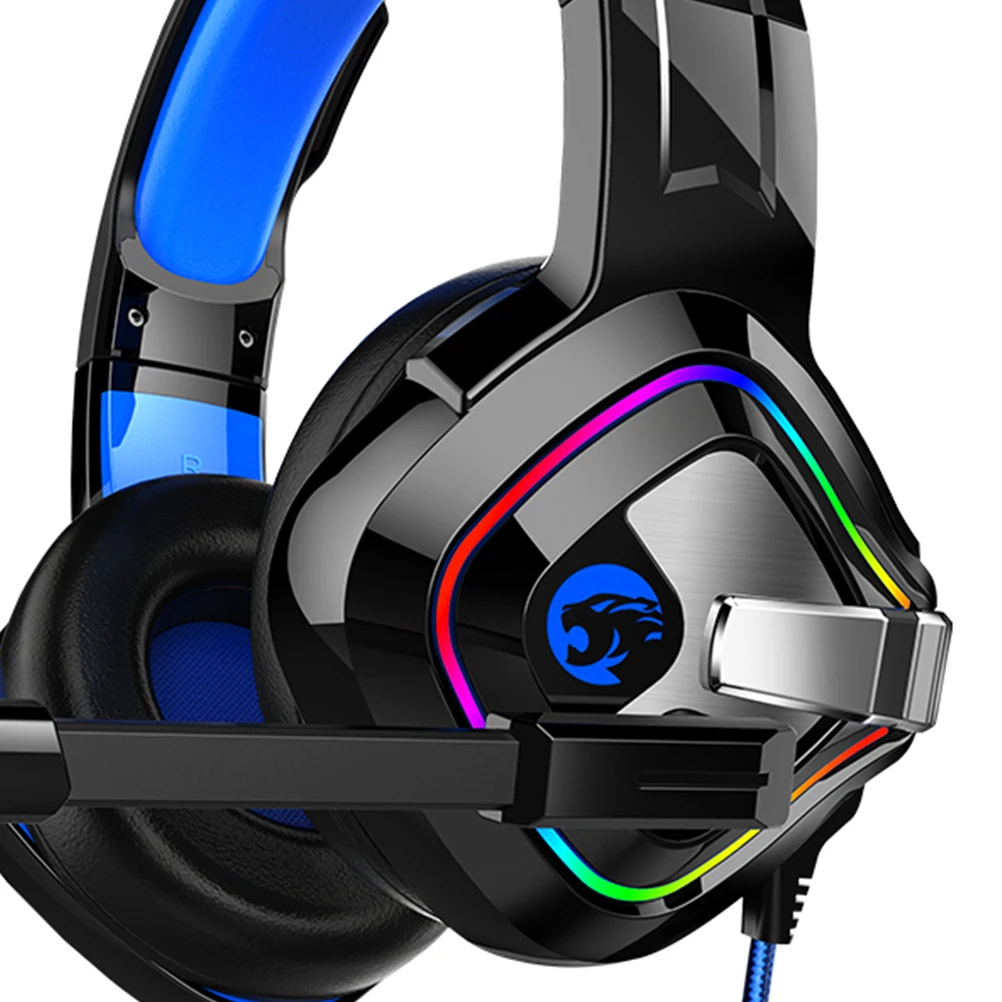 

Rgb Flash Headphones 50Mm Driver 4D Surround Sound 90 Degree Rotatable Noise Canceling 360 Pickup Adjustable Comfort Earmuffs