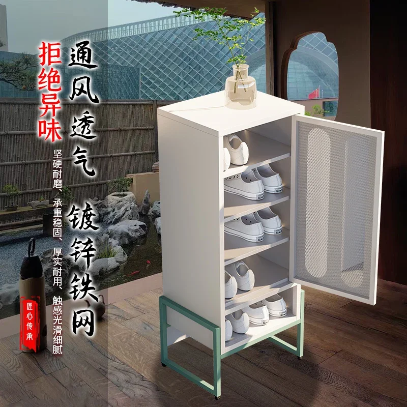 Oriental Home Door Shoe Cabinet Balcony Cabinet Corridor 2024 New Steel Home Locker Entrance Cabinet