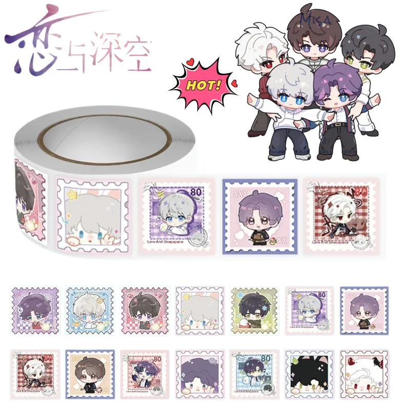 Love and Deepspace Xavier Zayne Rafayel Sylus Caleb Cartoon Niedliche Kreative Roll-Aufkleber Spiel Dekorations-Sticker Geschenk