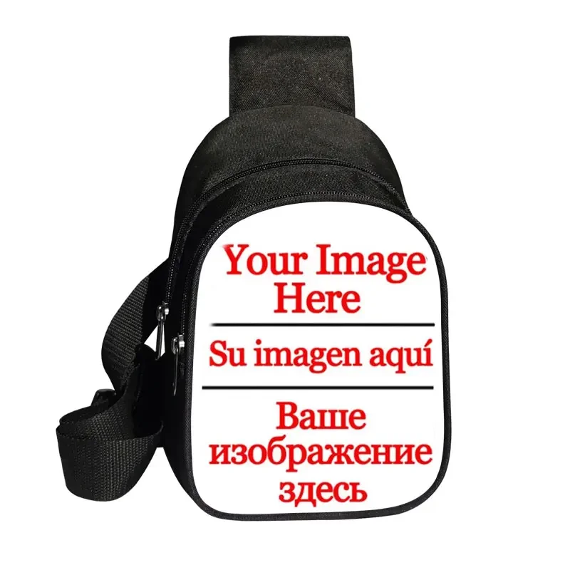 Customize Your Name / Photo Printed Chest Bags Leisure Crossbody Bag Fashion Men\'s Sports Bags Shoulder Bag for Travel Gift
