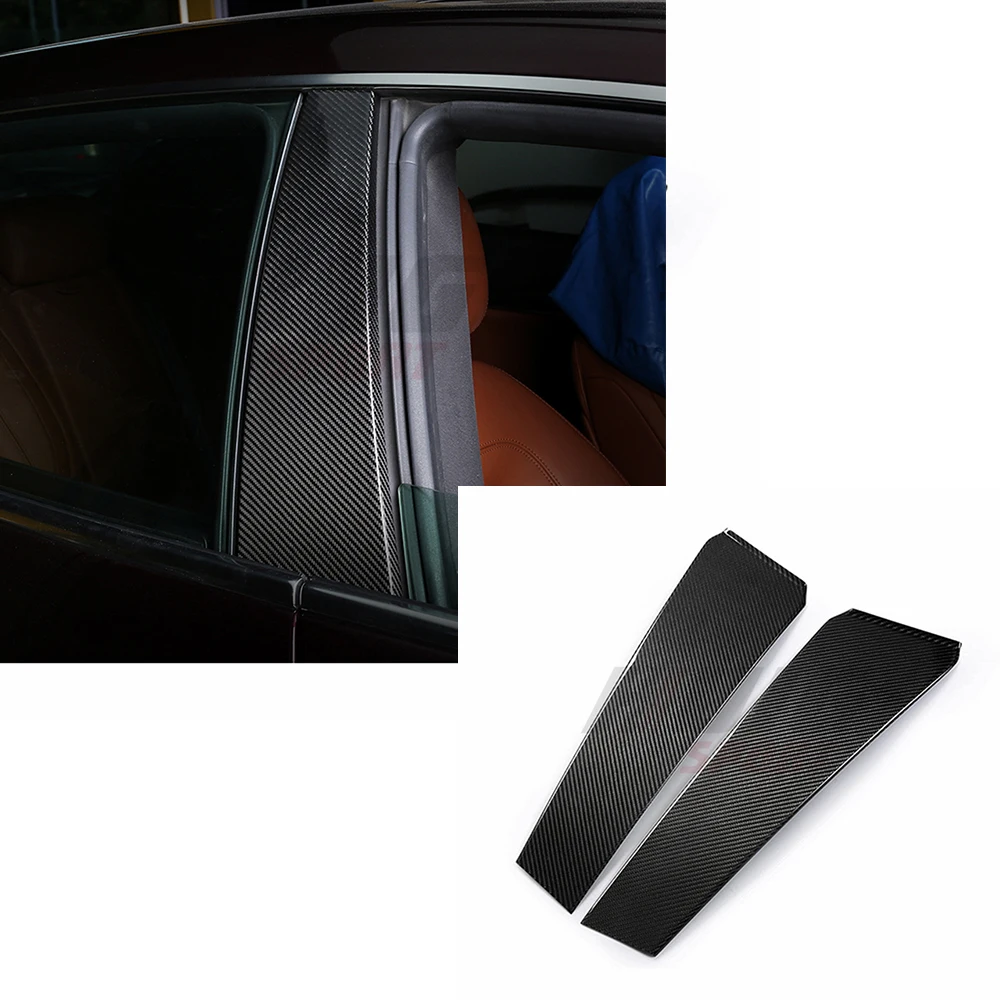 

Car True Carbon Fiber Car Window B C Pillars Auto Stickers Trim Covers Car Styling For Maserati Ghibli 2014-2019