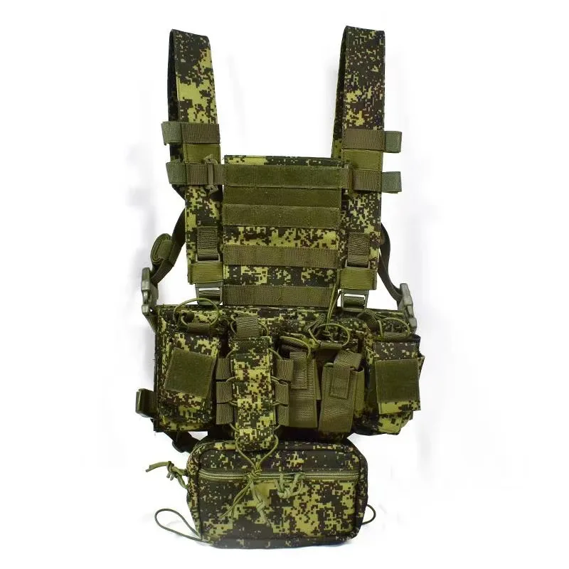 600D Tactical Chest Vest D3 Military Chest Rig Tactical Vest MOLLE System Light-weight Quick-release WarGame Paintball