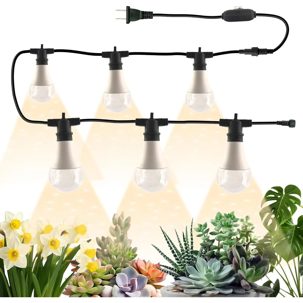 

LED Grow Light Bulbs A25 Full Spectrum Plant Lamp E26 Base 15W for Indoor Outdoor Houseplants Seed Starting Greenhouse