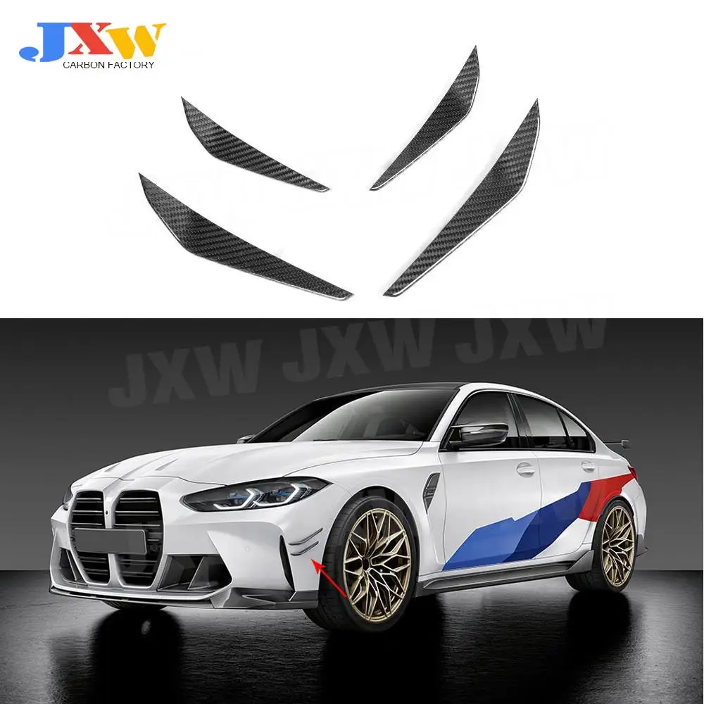 

Dry Carbon Fiber Front Bumper Canards Trim Winglet for BMW 3 Series 4 Series G80 G82 G83 M3 M4 2021+ MP Style Side Canards Fin