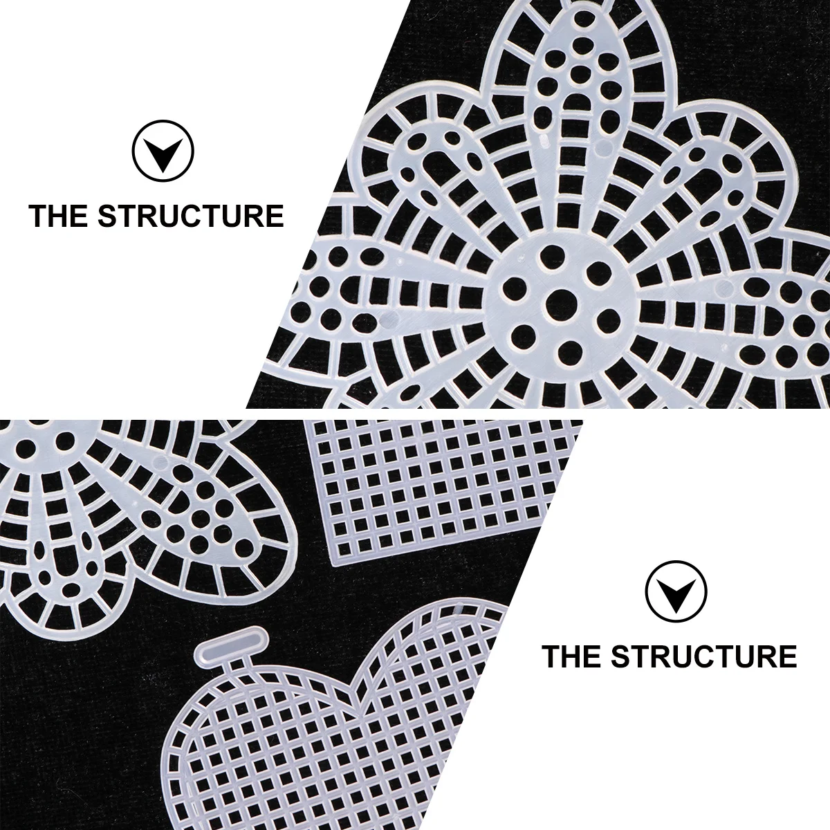 

50Pcs Cross Stitch Plastic Canvas Sheets Mesh Embroidery DIY Coasters Heart Square Pentagram Round Shape Accessories