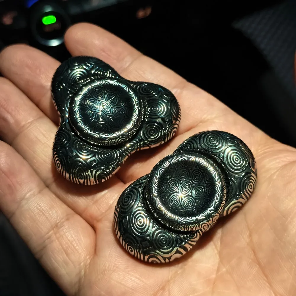 Kinetics Asia Pacifi EDC Cell Two-Bladed Fidget Spinner Stress Relief Toy Stainless Steel Fidget Toy Adults Adult Sensory Toy
