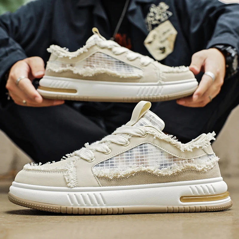 

New Men's Summer Breathable Casual Sneakers Fashion All-Match Original Design Thick Sole Non-Slip Wear-Resistant Sports Shoes