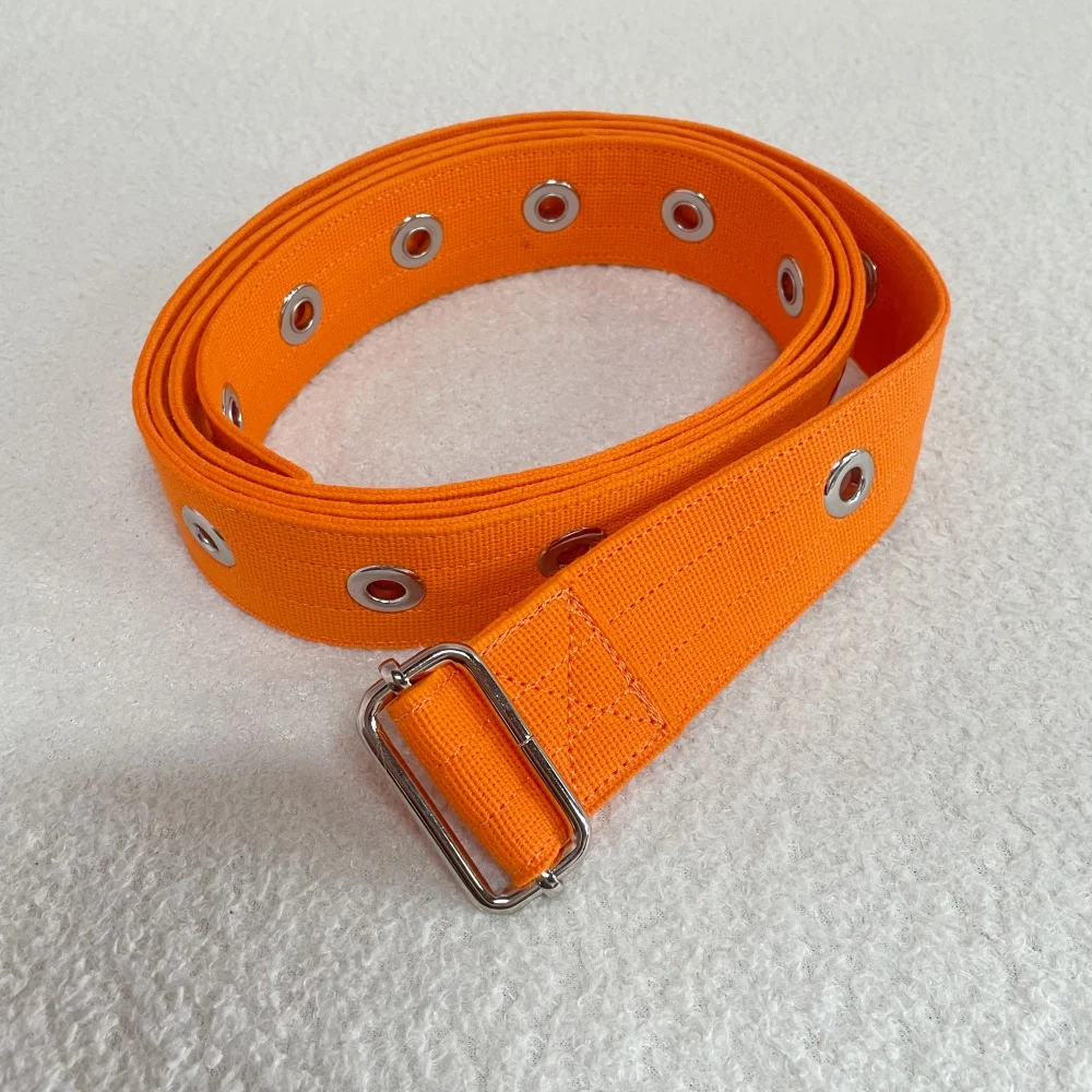 

Orange Cotton Extension Belt 100/200cm with Eyelets Buckle Ring Adjustable Safety Strap Patient Safety Restraints Multiple Use
