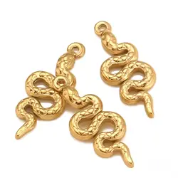 DOOYIO 3pcs/Lot Popular Snake Stainless Steel Jewelry DIY Charms Pendant For Women Necklace Earring Bracelet Jewellry Handmade