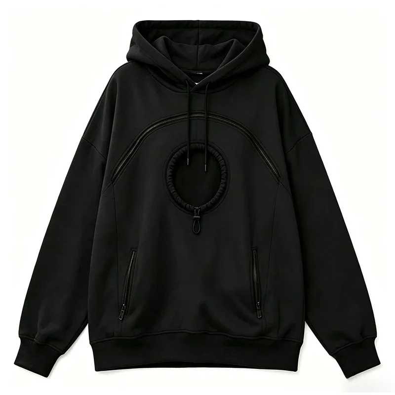 Damen-Haustier-Hoodie mit langen Ärmeln, warmer Katzenpullover mit Kapuze und Katzenfuttertasche, Oversize-Hoodie mit Kordelzug zum Tragen von Haustieren – Detail 5