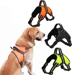 Dog Harness Vest With Safety Reflective Breathable Pets Dog Vest NO Pull Handle Adjust Dog Harness For Small Medium Large Dog