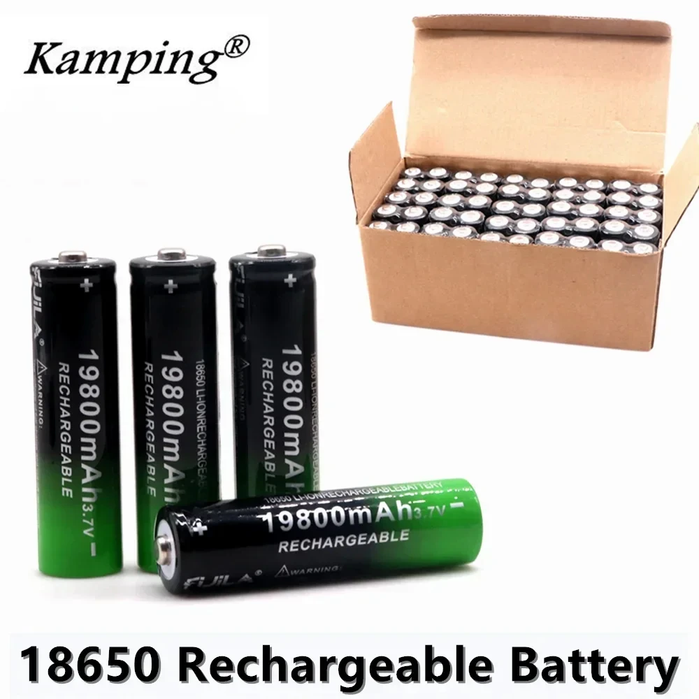 NEW 18650 Battery 3.7V 19800mAh by Aleaivy - Rechargeable Lithium - Ion for LED Flashlight, Popular New High Quality.