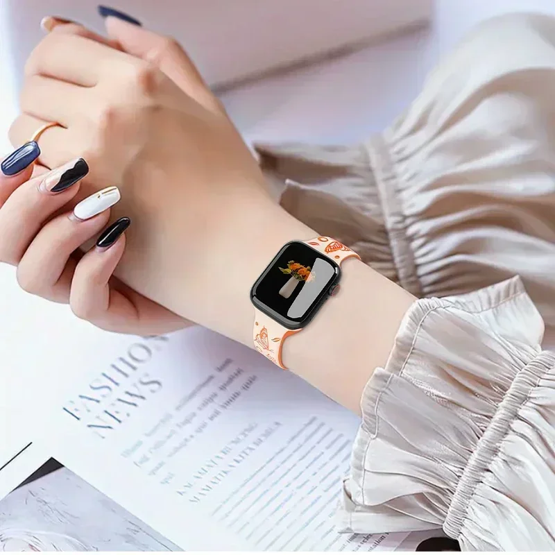 Apple Watch用シリコンブレスレット,バタフライ刻印ストラップ,iwatchシリーズ用バンド10,9,8,7,6,5,2,49mm, 40mm, 44mm, 41mm 45mm、46mm