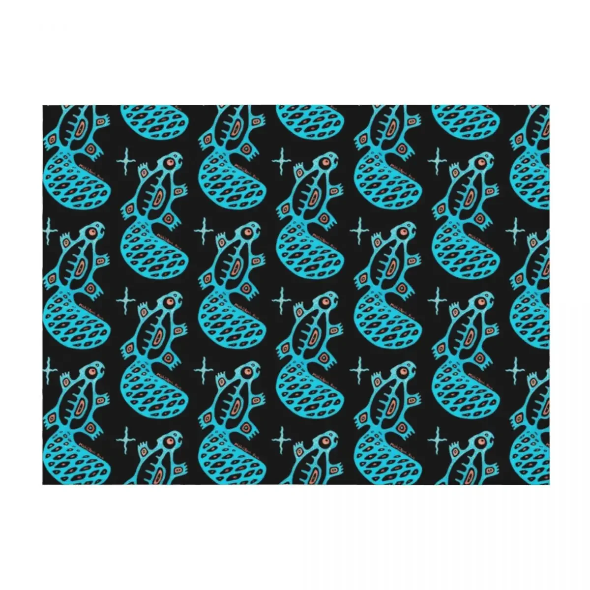

Teal beaver Throw Blanket Thin Warm Blankets Sofas Of Decoration Retros Blankets
