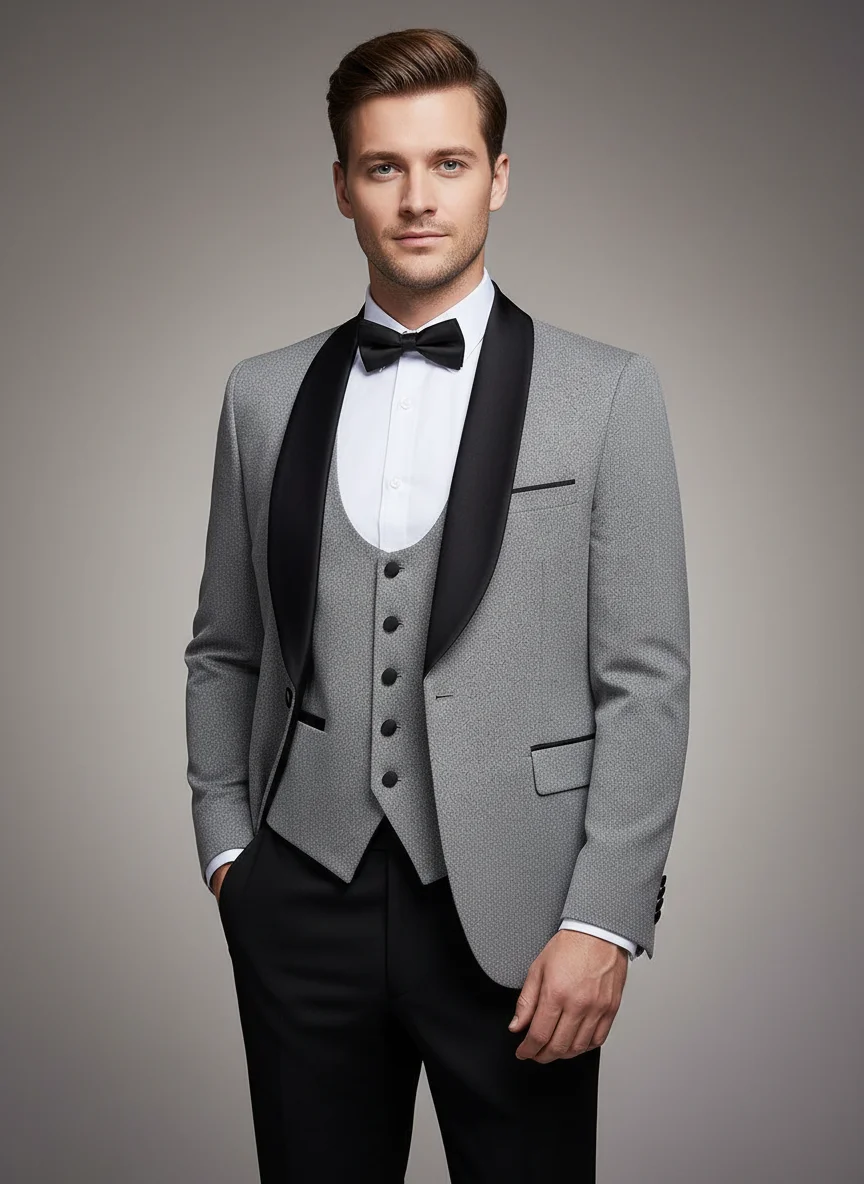 بدلة رجالية أنيقة لحفلات الزفاف والعريس سترة بقصة ضيقة للحفلات الراقصة الليلية