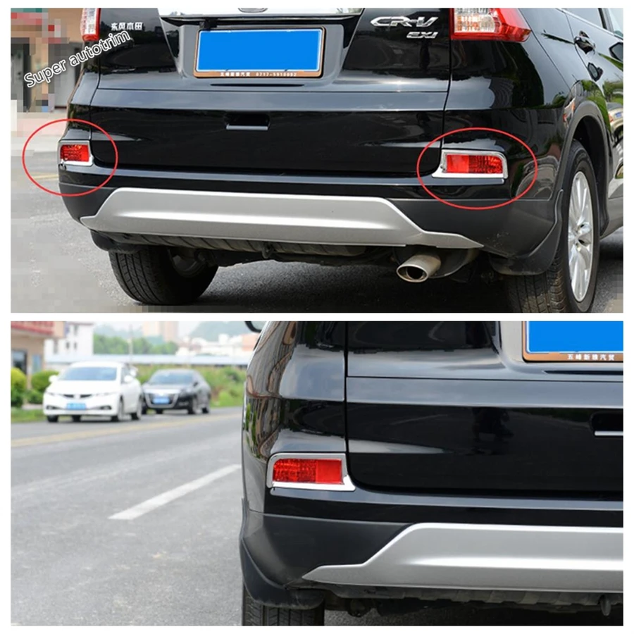 

Car Rear Tail Fog Lights Lamp Frame Decoration Cover Trim Fit For Honda CRV CR-V 2015 2016 ABS Chrome Accessories Exterior