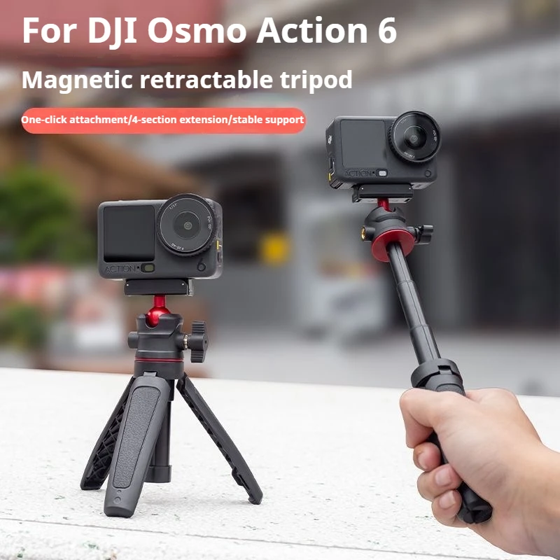 

Flymile Desktop Extension Pole Selfie Stick for DJI Action 6 With Tripod Stand Desktop Handheld Extension Tripod Accessory
