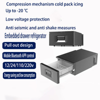 30L Drawer Car Refrigerator Compressor Refrigeration 12 V24v Freeze Storage Dual Use in Car and Home
