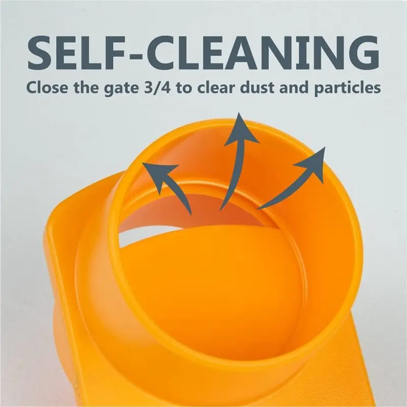 [NEW!A25P】 For Dust Collection Systems 4Pcs 70295 4Inch Integrated Blast Gate Clog Resistant, Anti-Gap Tapered ABS Plastic