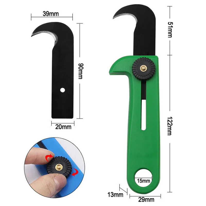 1Pc Express Parcel Unpacking Knife Portable  Keychain Hook Knife Parcel Push Blade Multi-purpose Cutting Tool Hand Tools