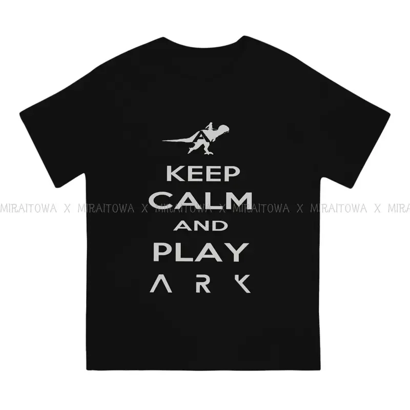 Camiseta de cuello redondo para hombre, camisa Y2K de Ark Survival Evolved Game, KEEP CALM, personalizada, nueva tendencia, talla S-6XL