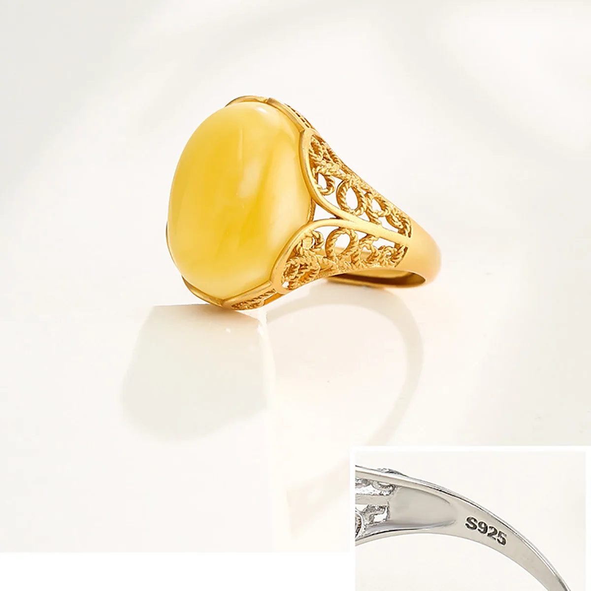 Solid 925 Silver Adjustable Blanks Ring Base for Cabochon Cameo DIY Rings Jewelry Findings Accessories Women