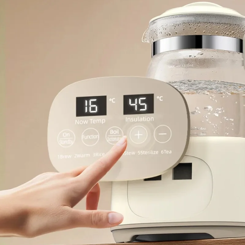 

Электрический чайник 1300 мл для младенцев, термостатический регулятор молока, детский умный изоляционный горшок, подогреватель сухого молока, горшок с горячей водой, 220 В