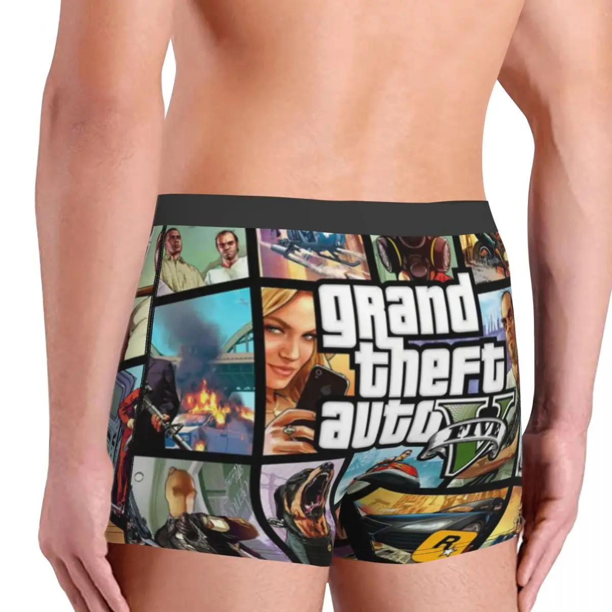 Custom Adventure Game Grand Theft Auto Boxers Shorts Mens GTA Briefs Underwear Funny Underpants