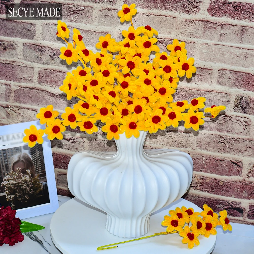 

1/5PCS Artificial Daisies Bouquet Handmade Simulation Flowers Autumn Interior Decoration Warm Home Decor Wedding Bouquet K83