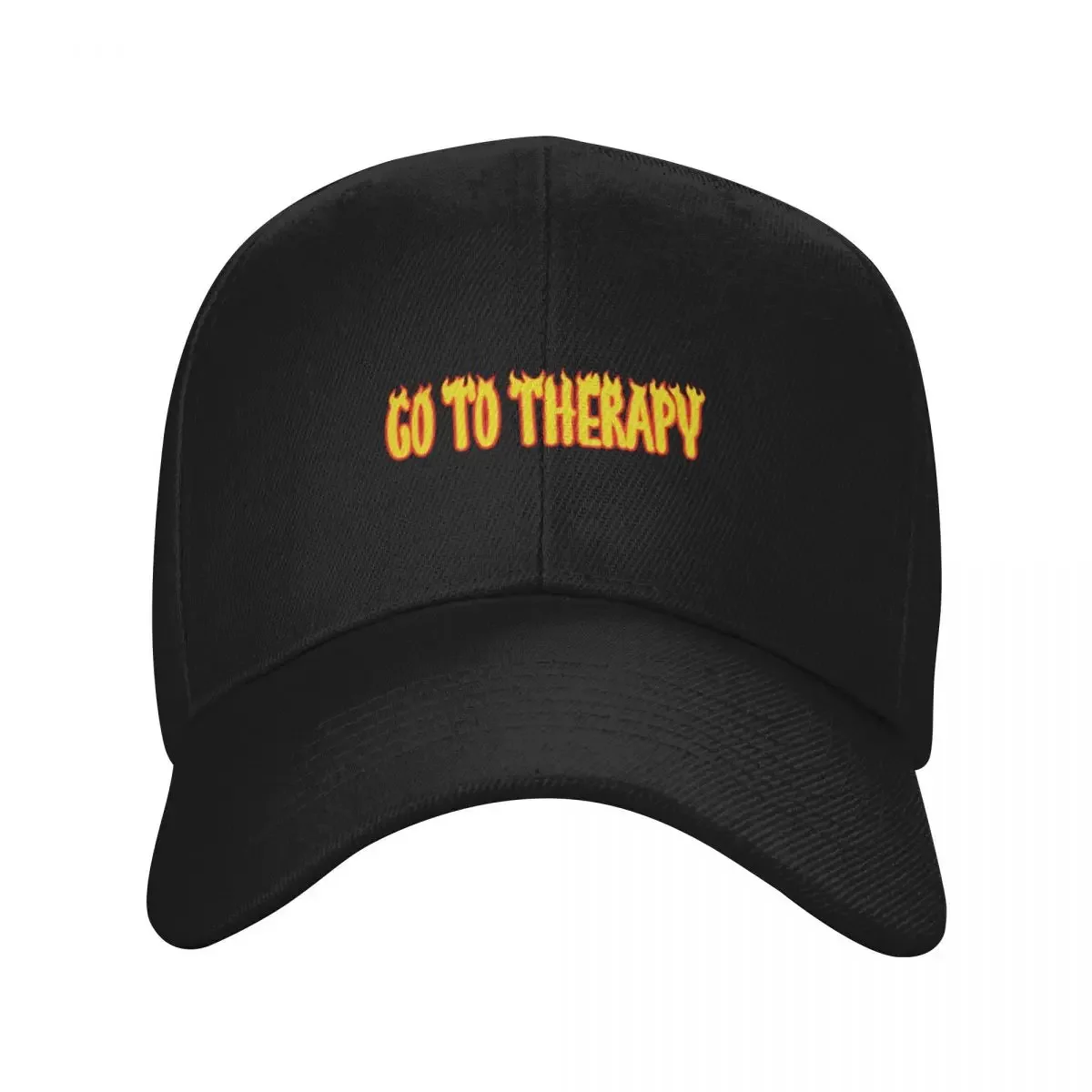 Go To Therapy on Fire Baseball Cap Military Cap Man Beach Bag Men's Baseball Women's