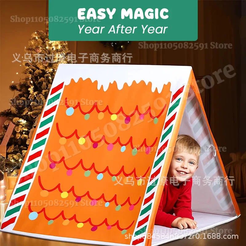 خيمة عيد الميلاد من خبز الزنجبيل - حيث تجد أحلام العطلة إلى المنزل، سهلة التجميع، ديكور حفلات عيد الميلاد وهدية مريحة