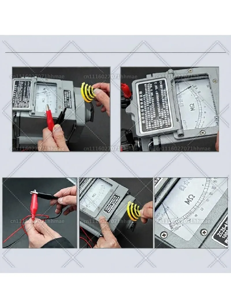 ZC25-4 1000V 1000MΩ ohm Insulation Megohm Tester Resistance Meter  Megohmmeter with plastic case High quality