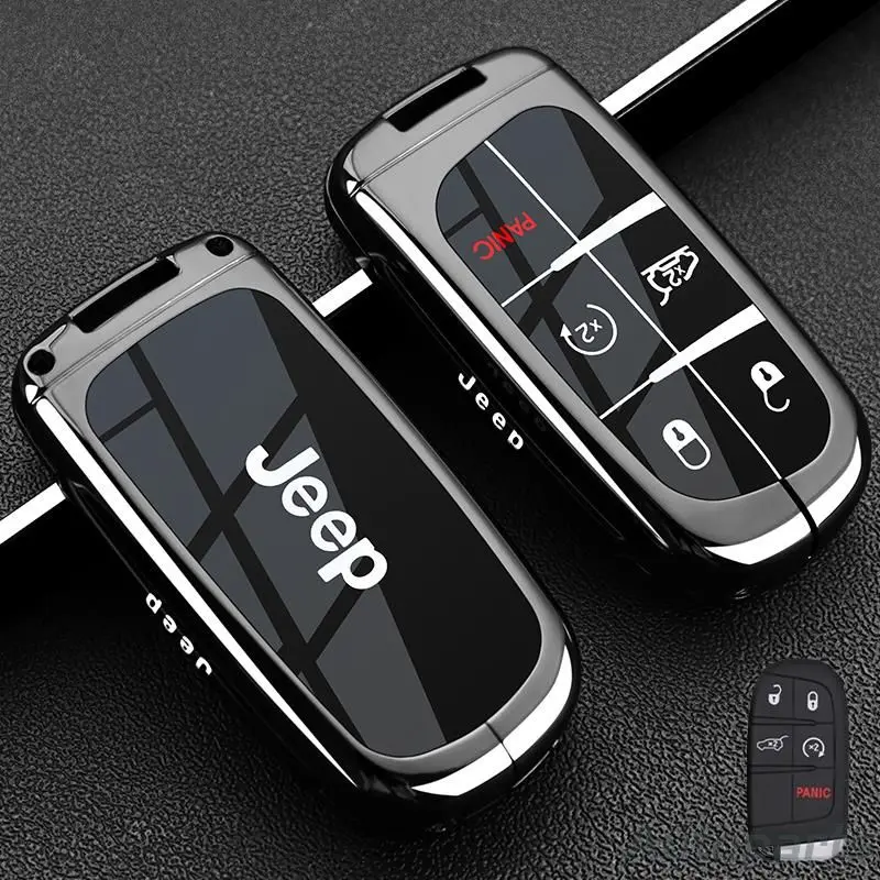 

Car Key Case Bag For Jeep Grand Cherokee 2013-2018 Journey Challenge Keychain Protective Cover Smart Remote Key Protection Shell