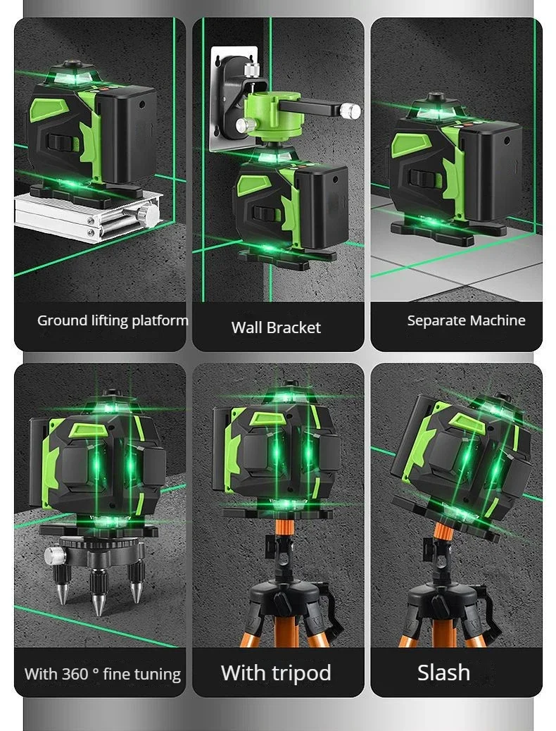 BIG OK 1.5/1.2m Tripod with 16 Lines nivel a Laser Level profesional mini Beam Building tile tool/1.5m tripod