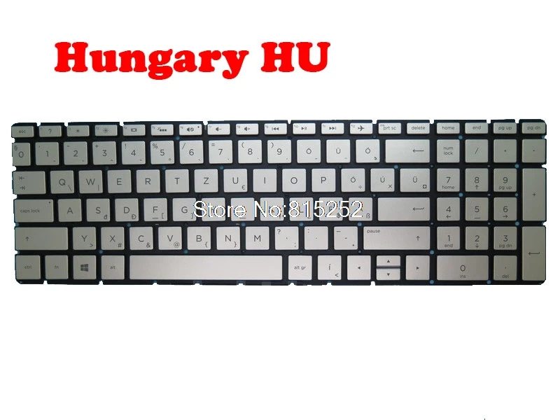 

Laptop Keyboard For HP 15-BS000 silver with backlight Without Frame Hungary HU/Italian IT/Korean KR/Latin America LA/Nordic NE