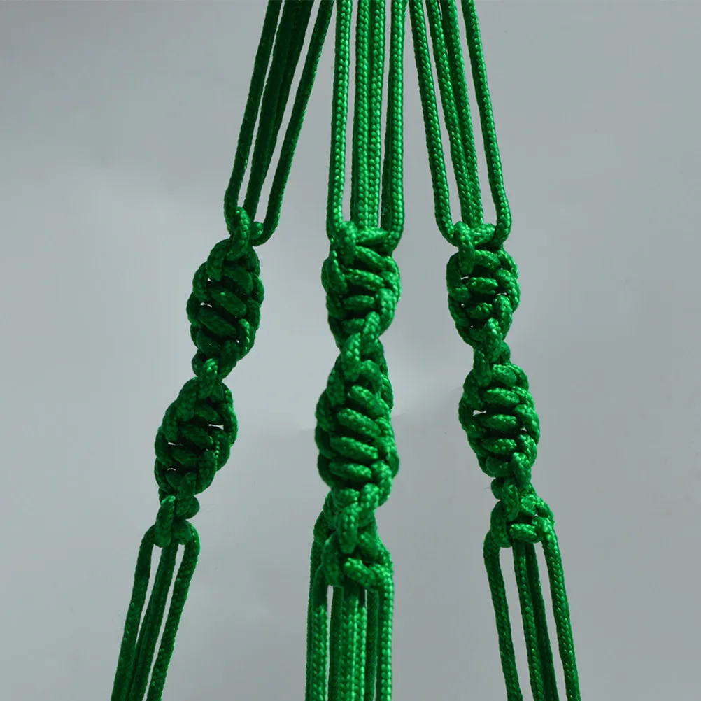 Natural Jute Plant Hanger Woven Macrame Basket Holder for Indoor Outdoor Use Fits All Flower Pots Decorative Ceiling Balcony