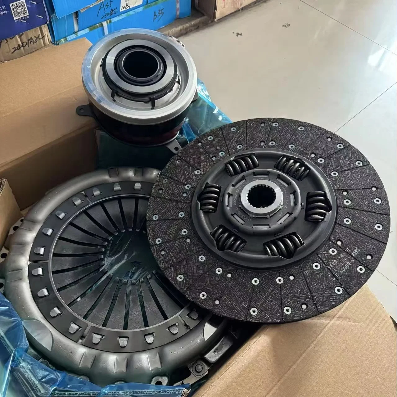 

3PC New Clutch Kit Genuine 430mm 24t Clutch Disc Plate 3400710064 3400700601 6 Year Warranty for FH Truck 56kg