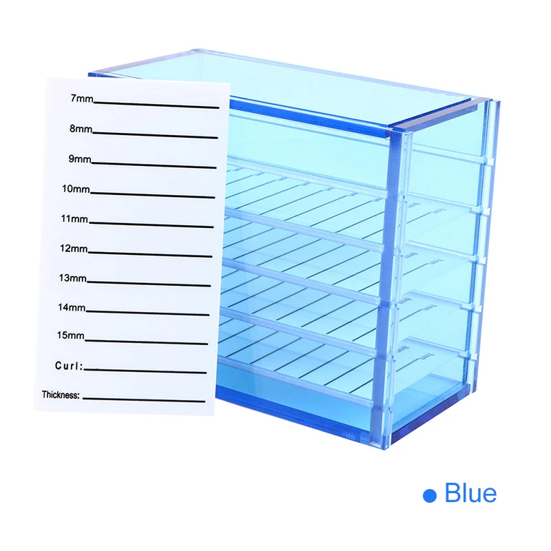 7-15mm False Eyelashes Storage Box 5 Layers Acrylic Pallet Lash Holder RED/BLUE/WHITE Lash Display Accessories Tools