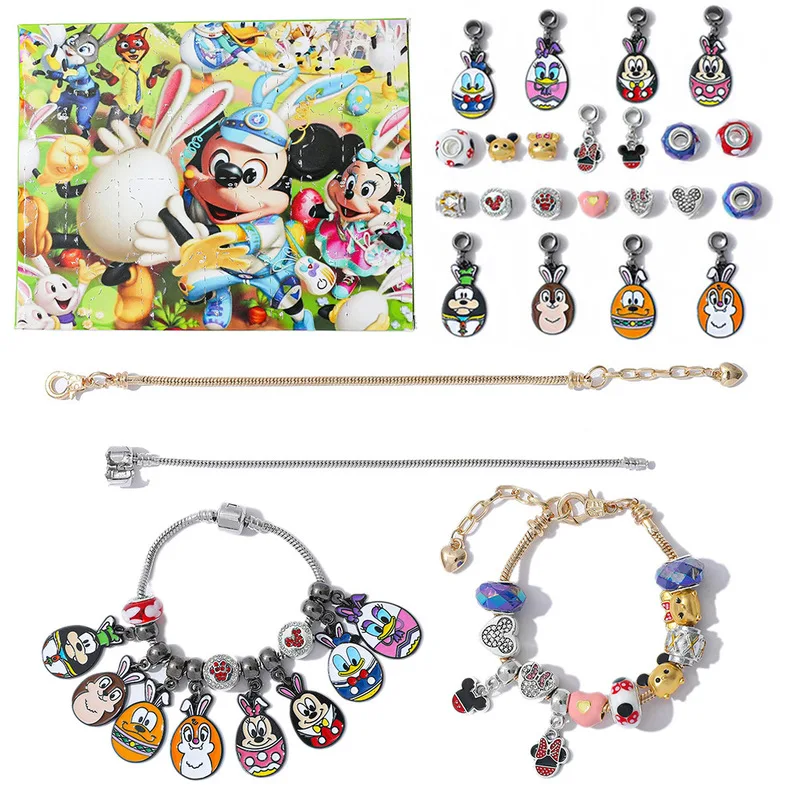 Disney Stitch Christmas Advent Calendar Bracelets 24-Grid Xmas Countdown Calendar Necklace Diy Jewelry Making Kit For Girl Gift - Image 3