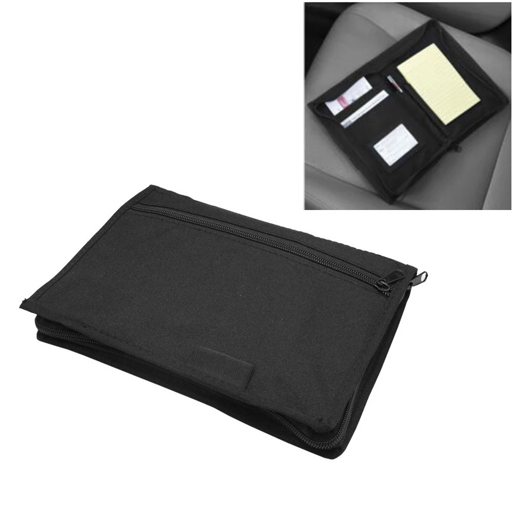 Car Interior Supplies Oxford Cloth Car Glove Box Organizer Storage Folder Multi-pocket Portable Document Storage Bag