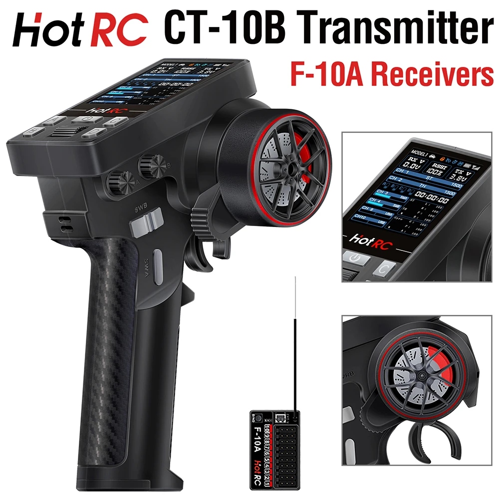 HotRC Transmitter CT-6A CT-8A DS600 6CH 8CH 2.4GHz Radio System Remote Controller
