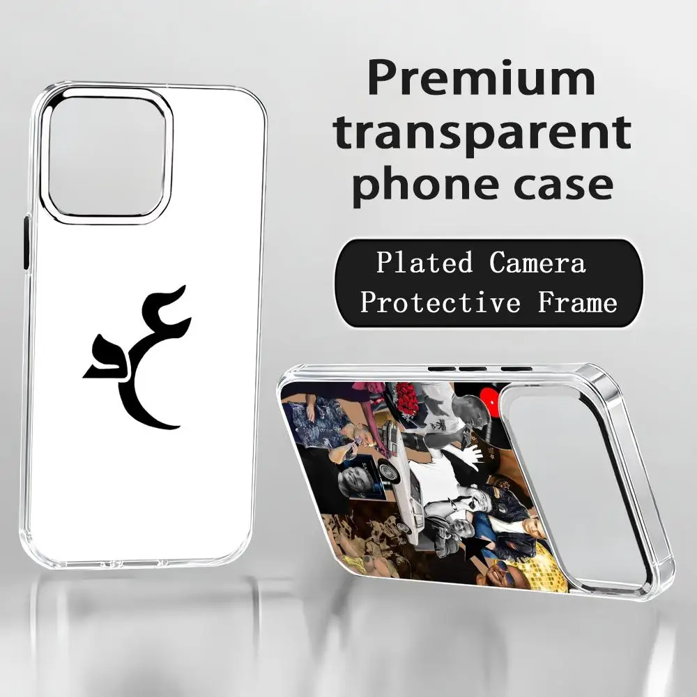 Amr Diab Phone Case For iPhone 18 17 16 15 14 13 12 11 Pro Max Plus Chrome Button Camera Ring Transparent
