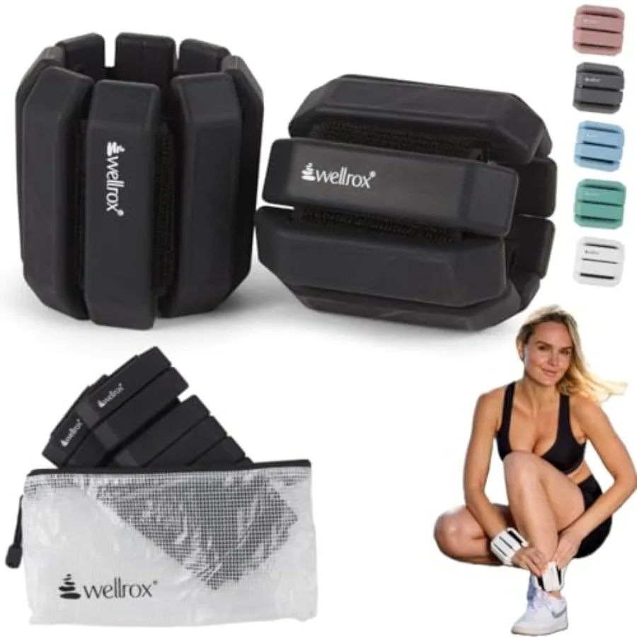 

Утяжелители Wellrox для запястий и лодыжек, регулируемые, для женщин и мужчин, набор из 2 штук (по 1 фунту каждый), черные, идеально подходят для пилатеса, йоги и фитнеса.