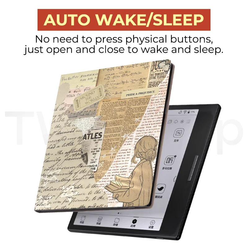 Etui Twosheep 7 cali do Onyx Boox Go7 Boox Go Color7 GenII GenI Page Leaf3 Leaf3c Magnetyczne etui Auto Wake Sleep w uroczym stylu — zdjęcie produktu 3