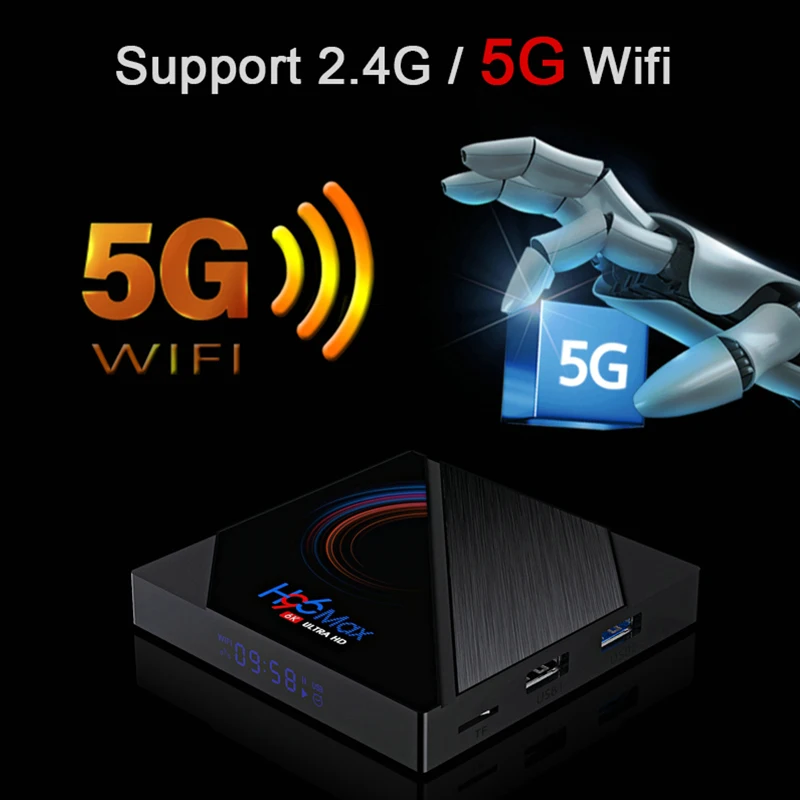 H96 MAX H616 Android 10 TV Box 4GB RAM 64GB ROM مشغل الوسائط مع 2.4 & 5.8G Dual WIFI 6K Ultra HD Youtube Google Play Set Top Box #4