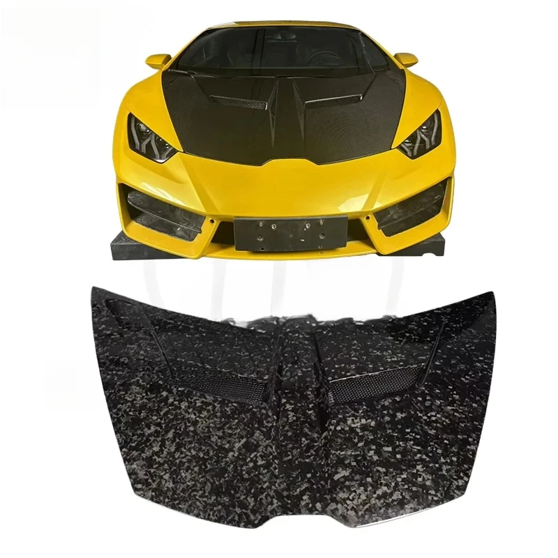 High Quality V Style Carbon Fiber Front Hood Fit LP580 LP610 EVO Exterior Upgrade Parts