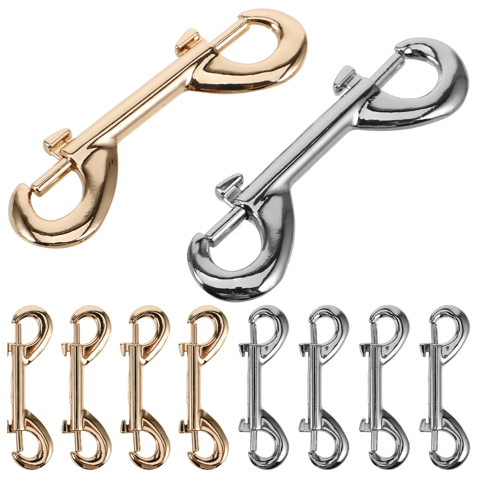 

10 Pcs Trigger Snap Keychain Double-ended Hook Dog Leash Pet Hooks Buckle Sided Clips